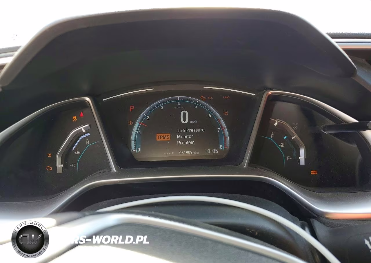 2019 Honda Civic Exl VIN:JHMFC1F70KX002920 - 9