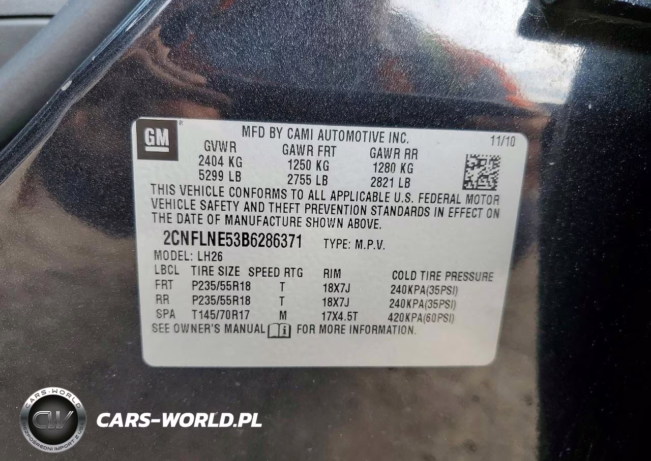 2011 Chevrolet Equinox Lt VIN:2CNFLNE53B6286371 - 13