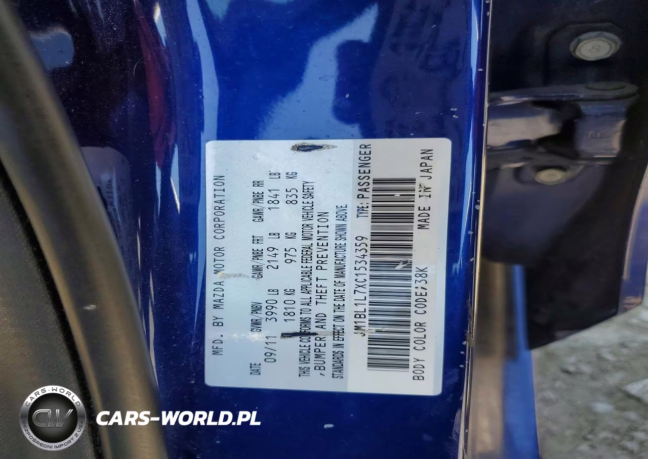 2012 Mazda 323 VIN:JM1BL1L7XC1534359 - 12