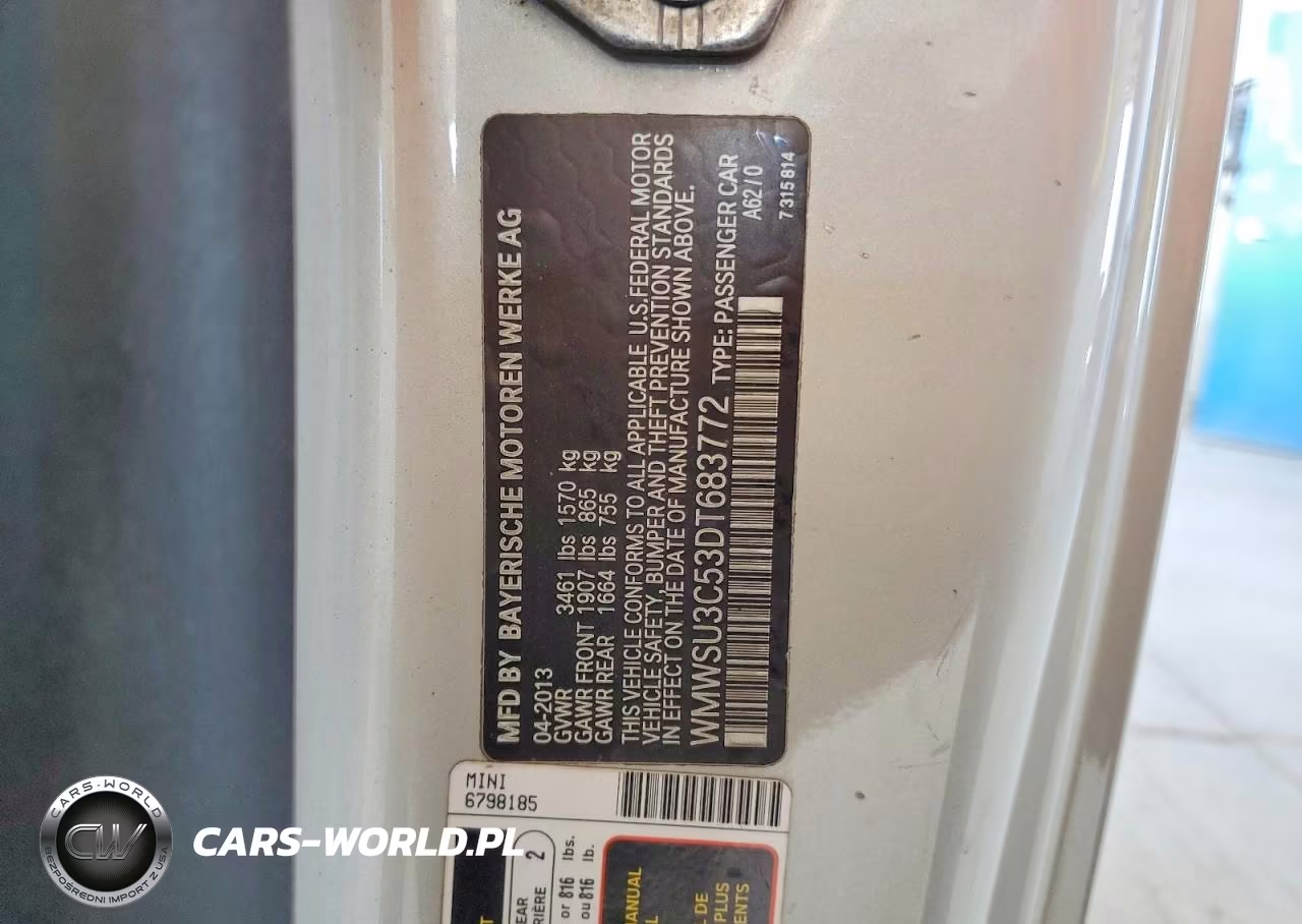 2013 Mini Cooper VIN:WMWSU3C53DT683772 - 12