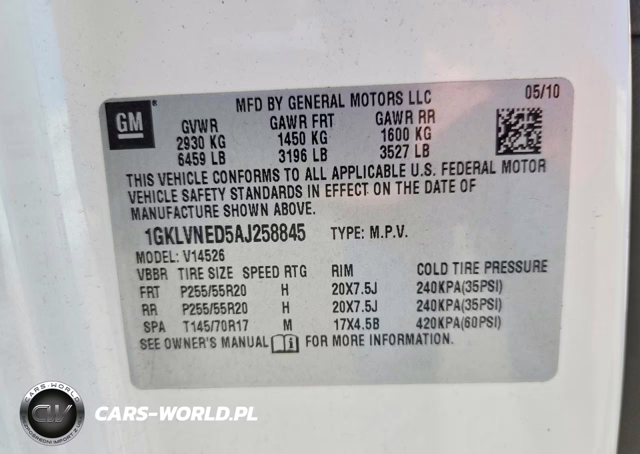 2010 GMC Acadia Slt-2 VIN:1GKLVNED5AJ258845 - 13