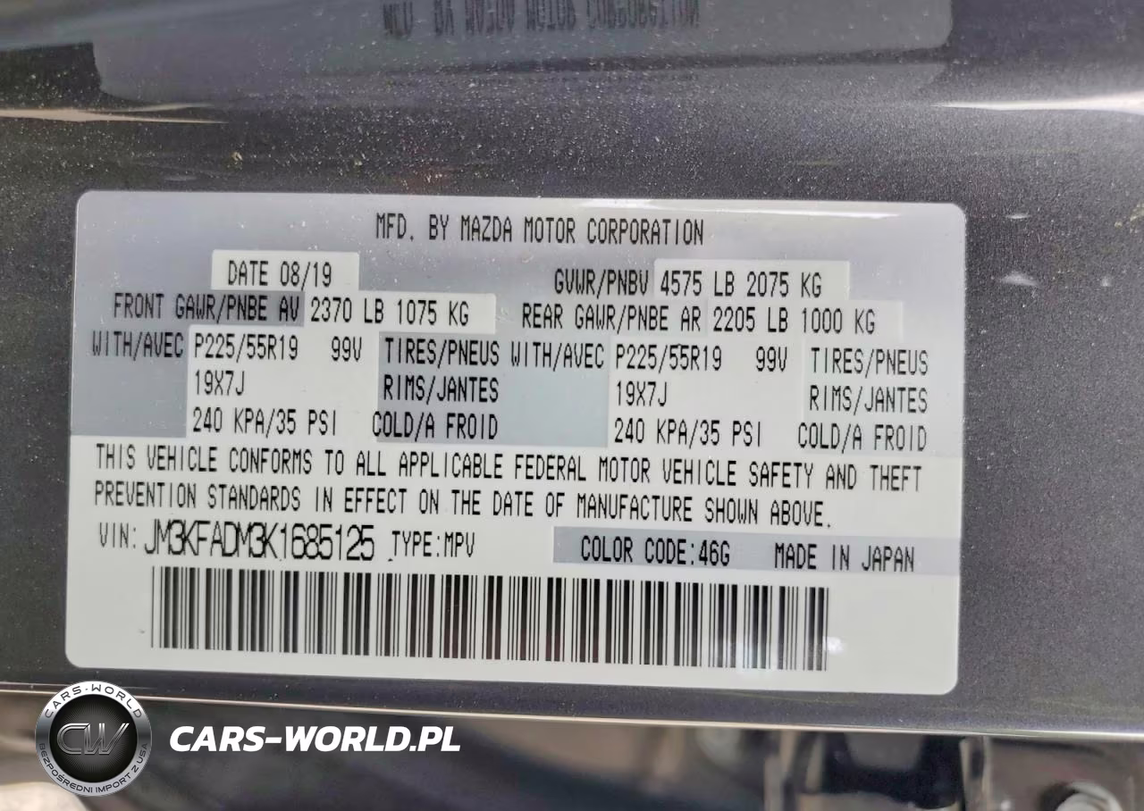 2019 Mazda Cx-5 Grand Touring VIN:JM3KFADM3K1685125 - 13