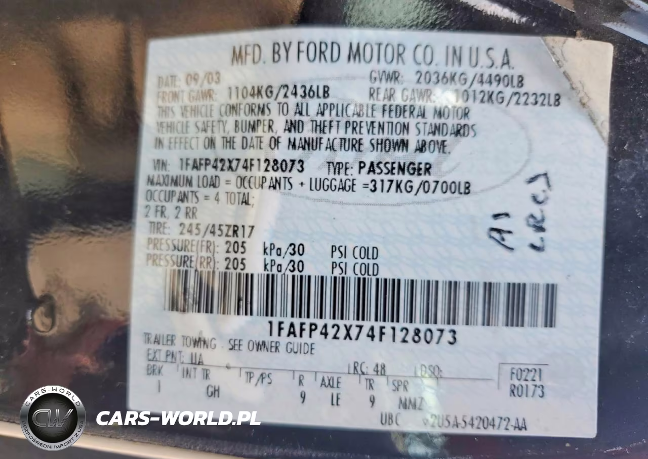 2004 Ford Mustang Gt VIN:1FAFP42X74F128073 - 13