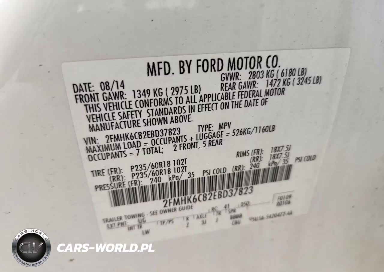 2014 Ford Flex Sel VIN:2FMHK6C82EBD37823 - 13