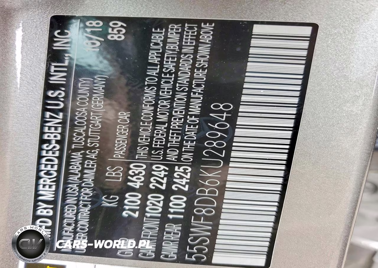 2019 Mercedes-Benz C VIN:55SWF8DB6KU289648 - 12