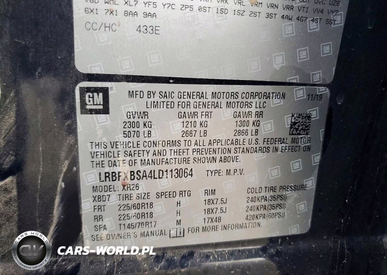 2020 Buick Envision Preferred VIN:LRBFXBSA4LD113064 - 13