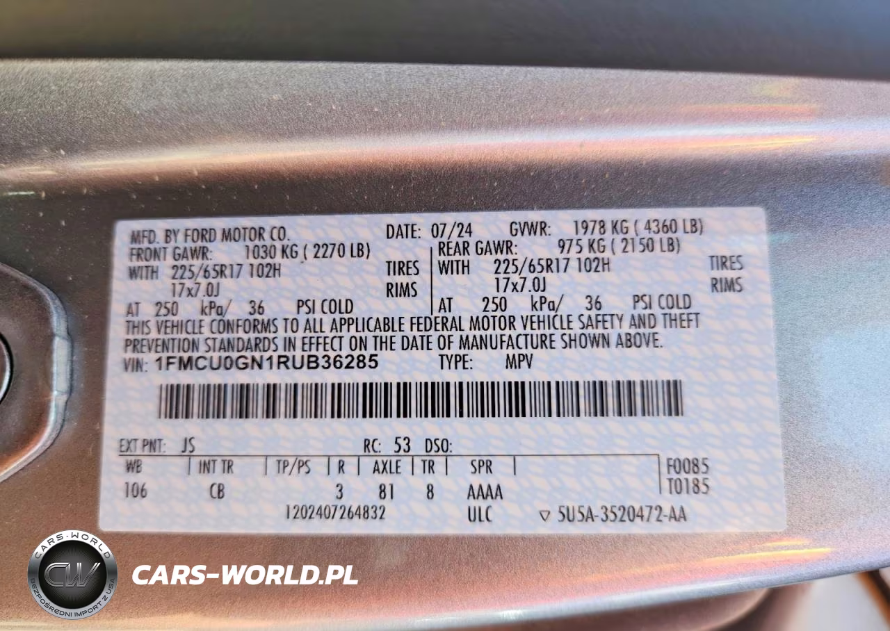 2024 Ford Escape VIN:1FMCU0GN1RUB36285 - 13