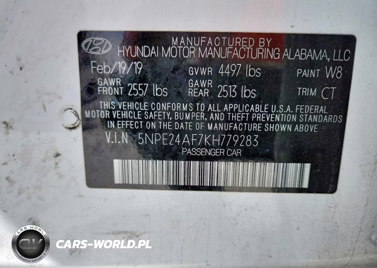 2019 Hyundai Sonata Se VIN:5NPE24AF7KH779283 - 12