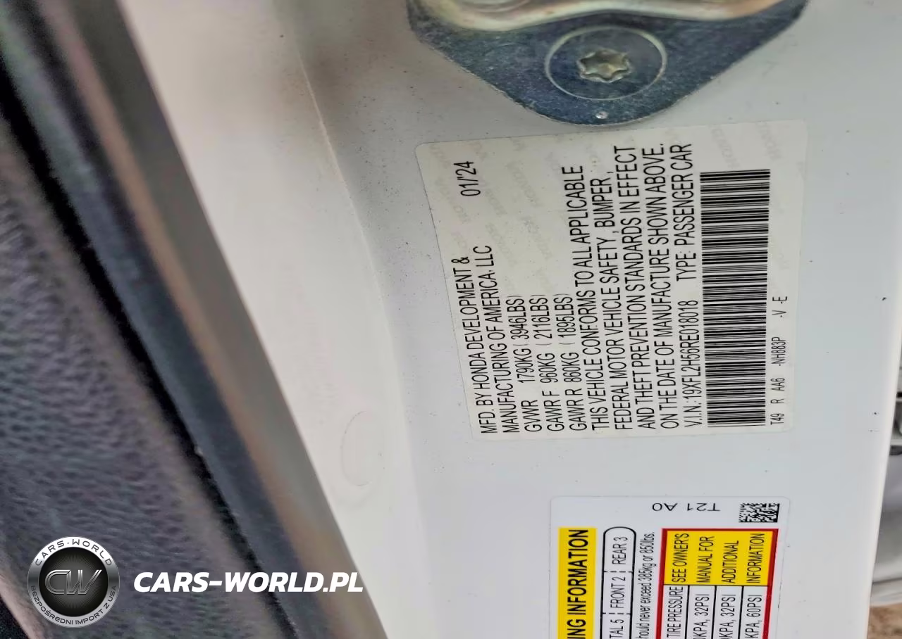 2024 Honda Civic Lx VIN:19XFL2H56RE018018 - 12