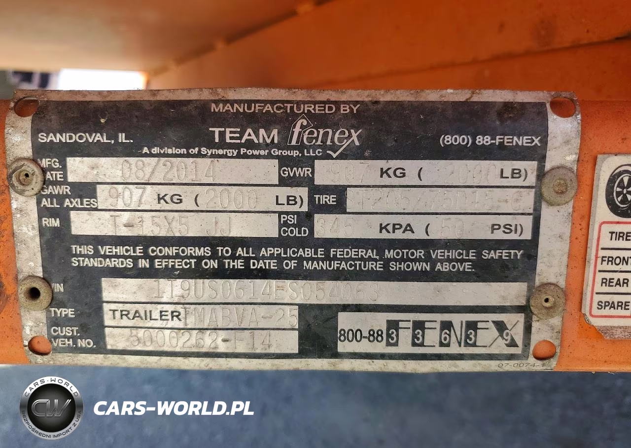 2014 Team Fenex Arrow Board Trailer VIN:1T9US0614ES054063 - 10
