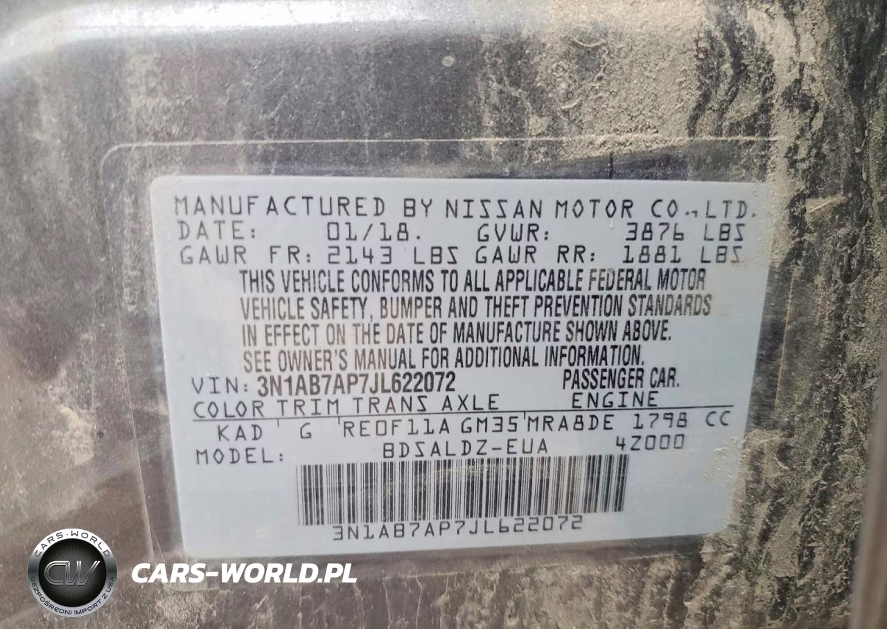 2018 Nissan Sentra Sv VIN:3N1AB7AP7JL622072 - 12