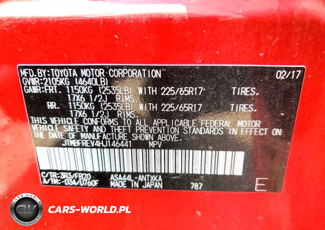 2017 Toyota Rav4 Le VIN:JTMBFREV4HJ146441 - 12