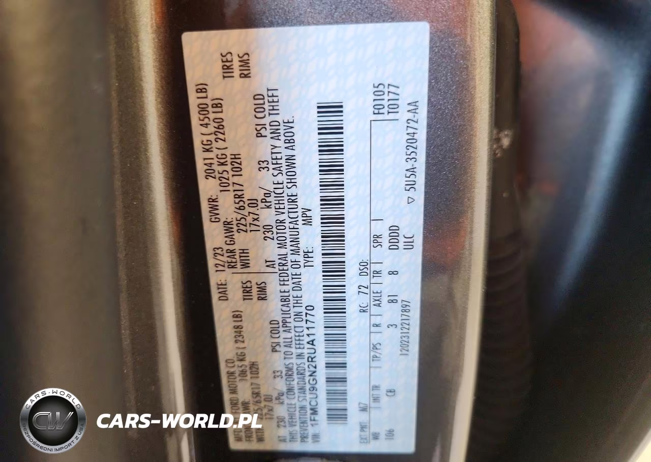 2024 Ford Escape Active VIN:1FMCU9GN2RUA11770 - 13