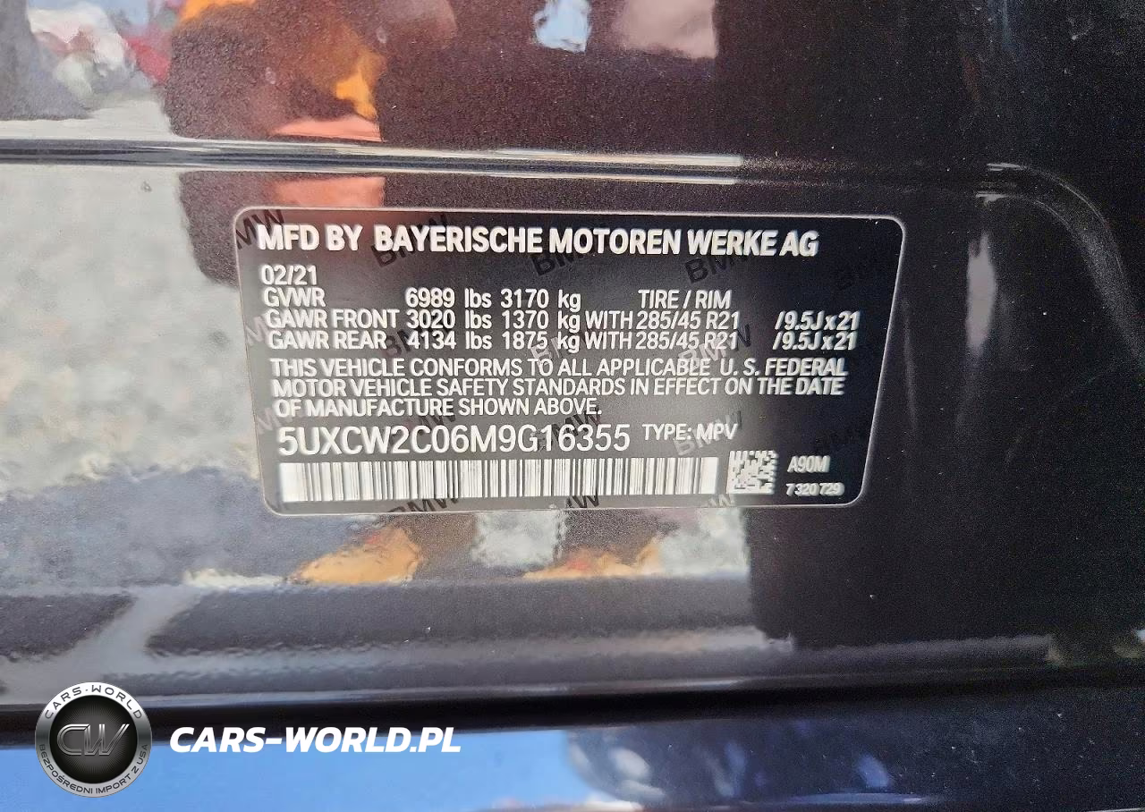 2021 BMW X7 xDrive40I VIN:5UXCW2C06M9G16355 - 14