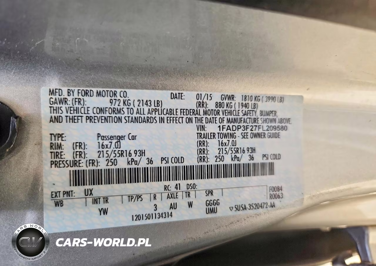 2015 Ford Focus Se VIN:1FADP3F27FL209580 - 12