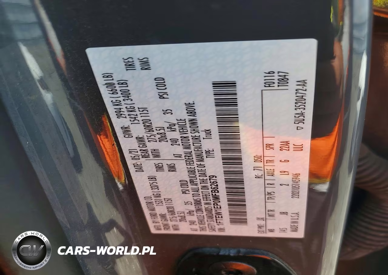 2021 Ford F150 Supercrew VIN:1FTEW1EP0MFB62679 - 12