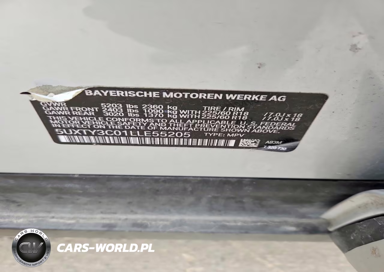 2020 BMW X3 Sdrive30I VIN:5UXTY3C01LLE55205 - 13