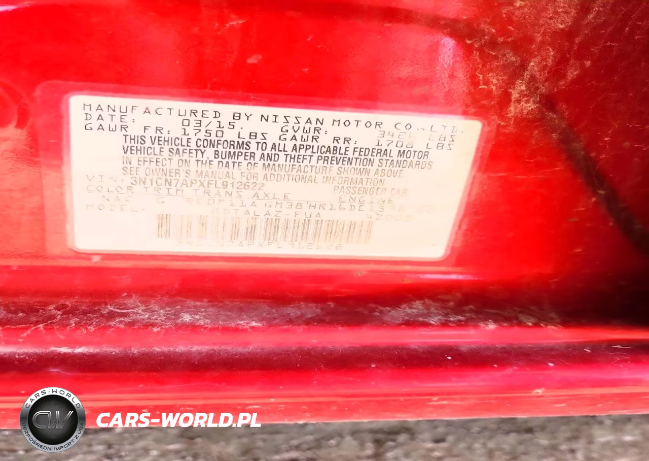 2015 Nissan Versa 1.6 S Plus VIN:3N1CN7APXFL912622 - 12