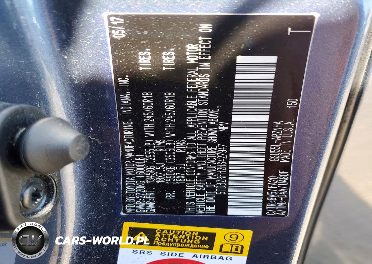2017 Toyota Highlander Le Plus VIN:5TDBZRFH2HS427947 - 13