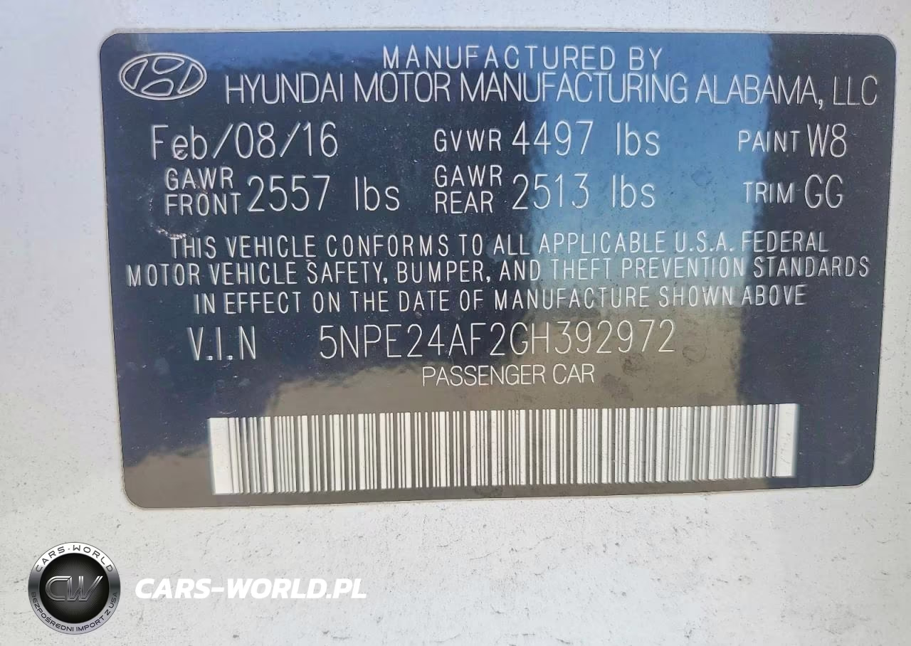 2016 Hyundai Sonata Se VIN:5NPE24AF2GH392972 - 12