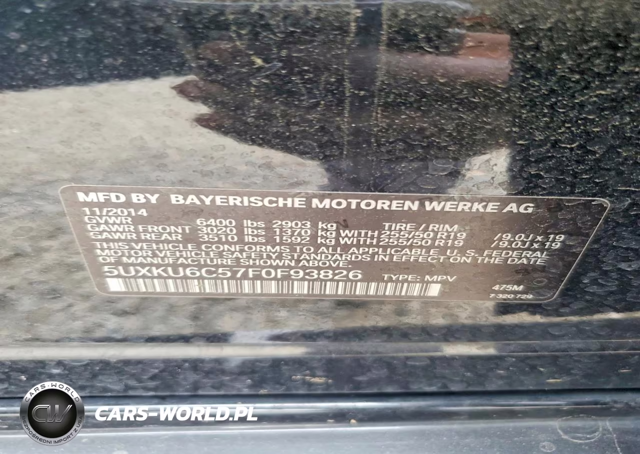 2015 BMW X6 xDrive50I VIN:5UXKU6C57F0F93826 - 14