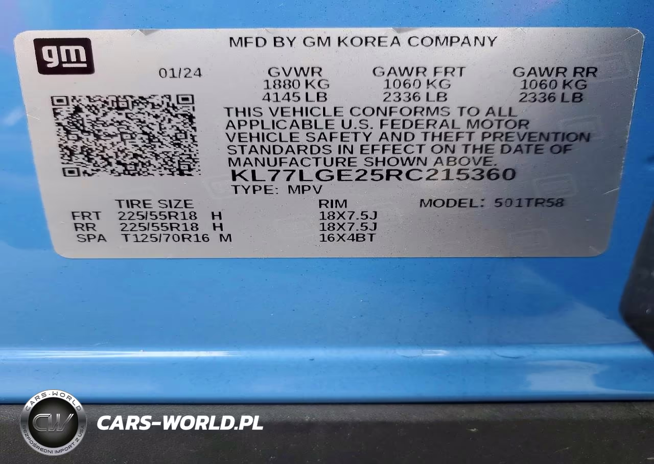 2024 Chevrolet Trax 1Rs VIN:KL77LGE25RC215360 - 14