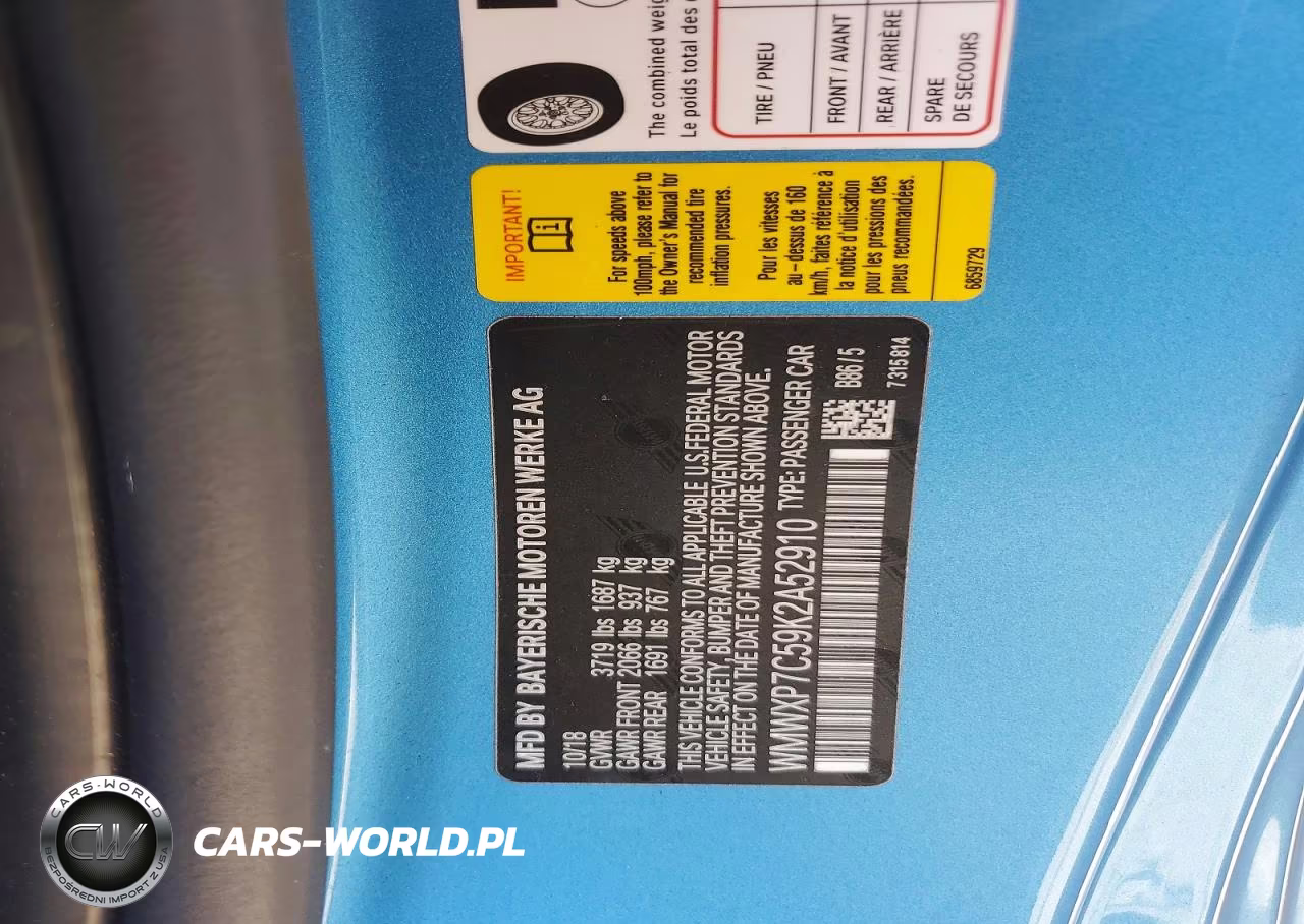 2019 BMW Cooper VIN:WMWXP7C59K2A52910 - 13