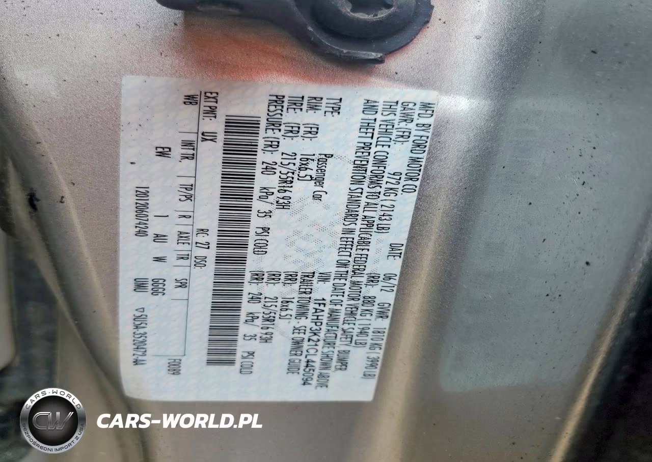 2012 Ford Focus Se VIN:1FAHP3K21CL445094 - 12