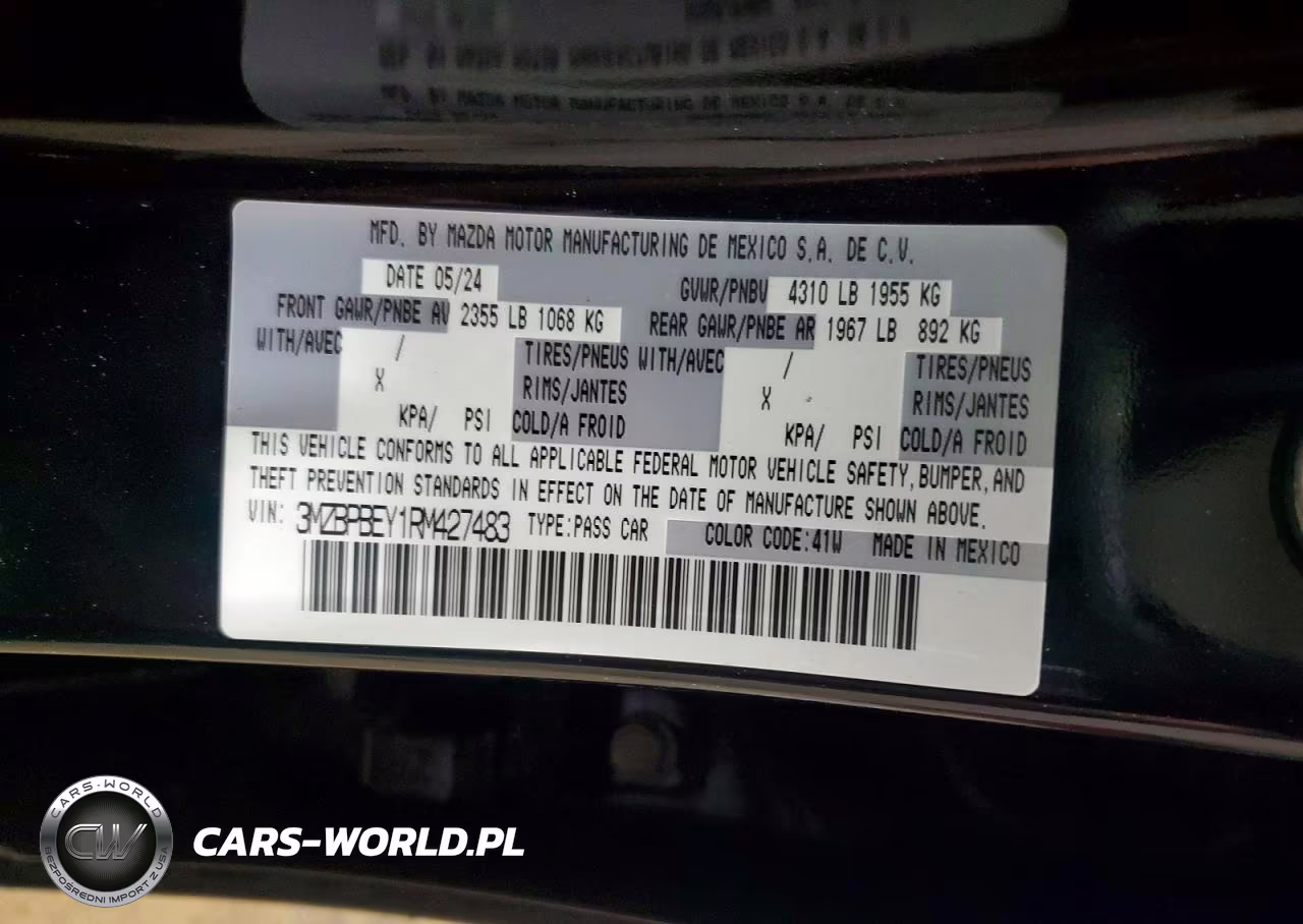 2024 Mazda 3 Premium Plus VIN:3MZBPBEY1RM427483 - 12