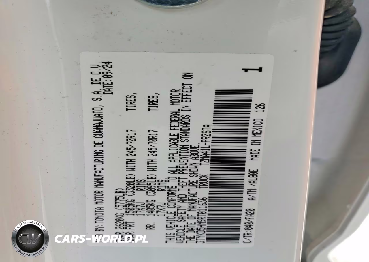2024 Toyota Tacoma Sr 2Wd VIN:3TYKD5HN9RT011636 - 12