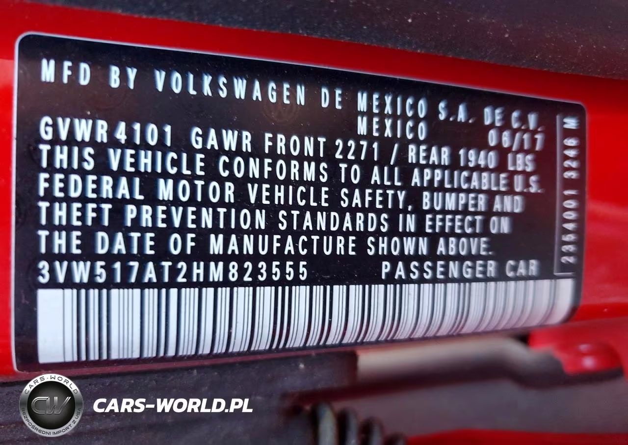 2017 Volkswagen Beetle S VIN:3VW517AT2HM823555 - 12