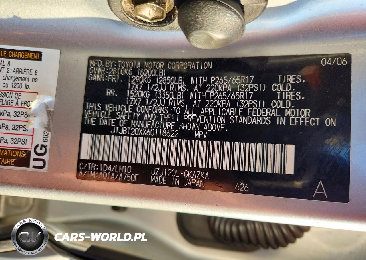 2006 Lexus Gx 470 VIN:JTJBT20XX60118622 - 13