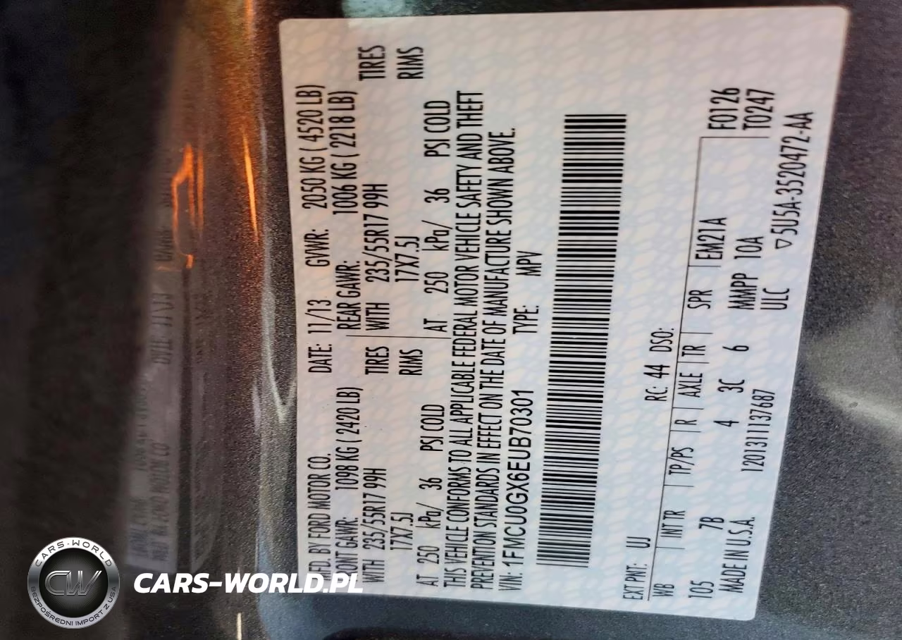 2014 Ford Escape Se VIN:1FMCU0GX6EUB70301 - 13
