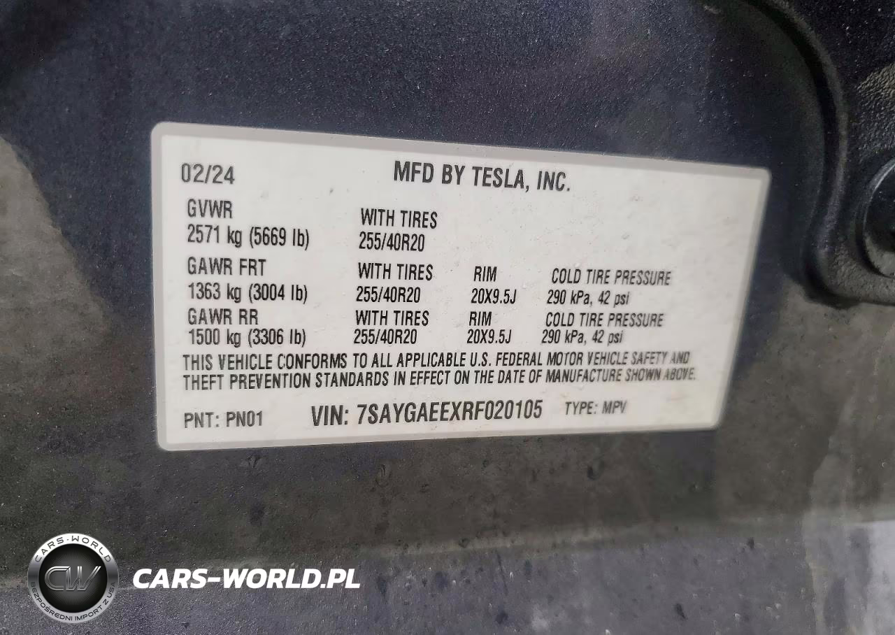2024 Tesla Model Y VIN:7SAYGAEEXRF020105 - 13