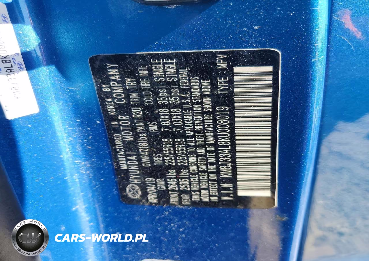 2019 Hyundai Tucson Ultimate VIN:KM8J33AL8KU008019 - 13