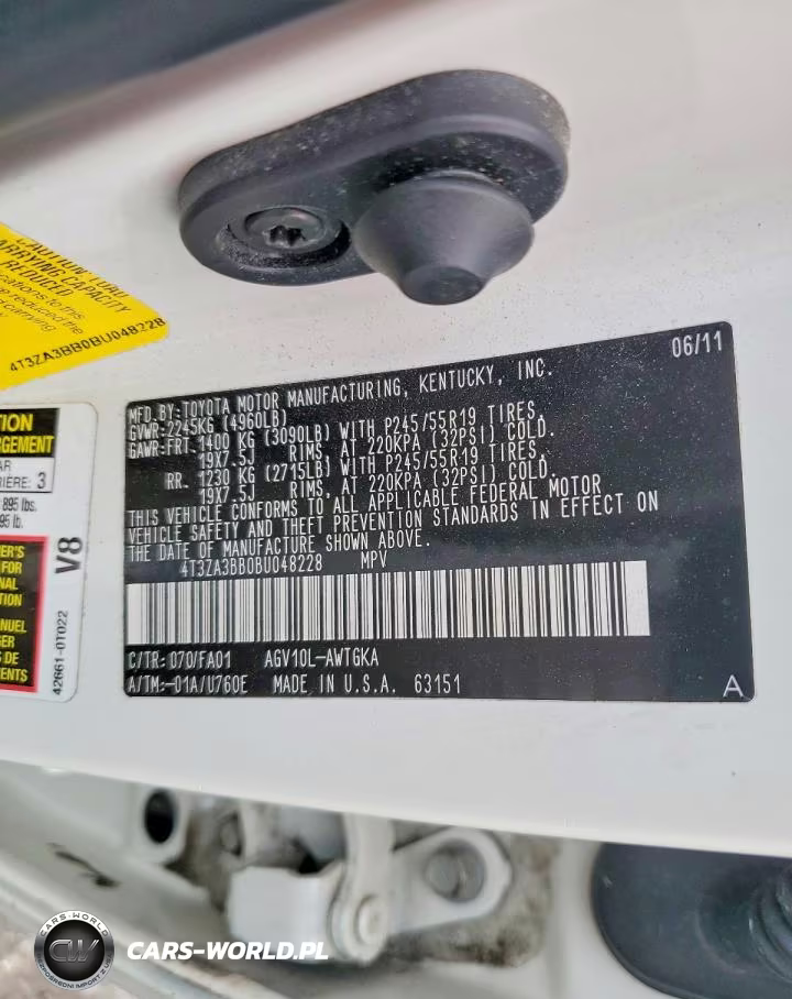 2011 Toyota Venza Fwd 4Cyl VIN:4T3ZA3BB0BU048228 - 13
