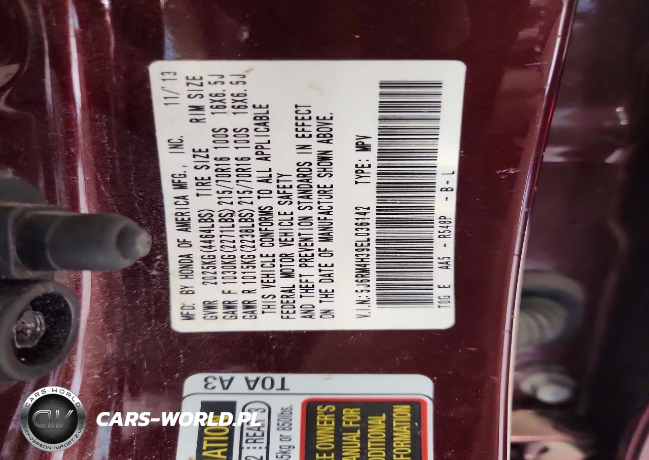 2014 Honda Cr-V Lx VIN:5J6RM4H39EL036142 - 13