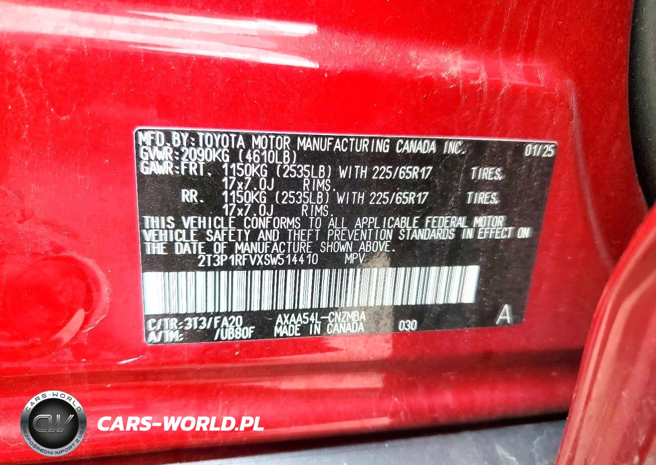 2025 Toyota Rav4 VIN:2T3P1RFVXSW514410 - 13