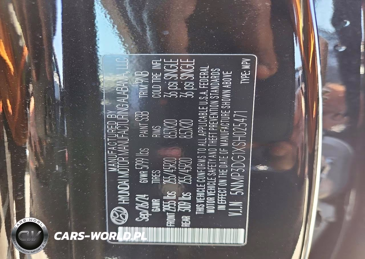 2025 Hyundai Santa Fe Limited VIN:5NMP3DG1XSH025471 - 13