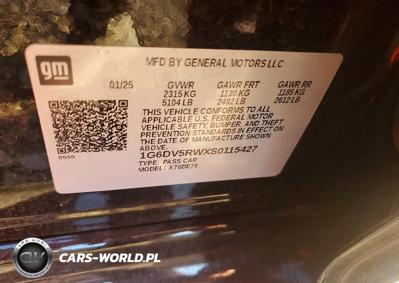 2025 Cadillac Ct5-V VIN:1G6DV5RWXS0115427 - 12