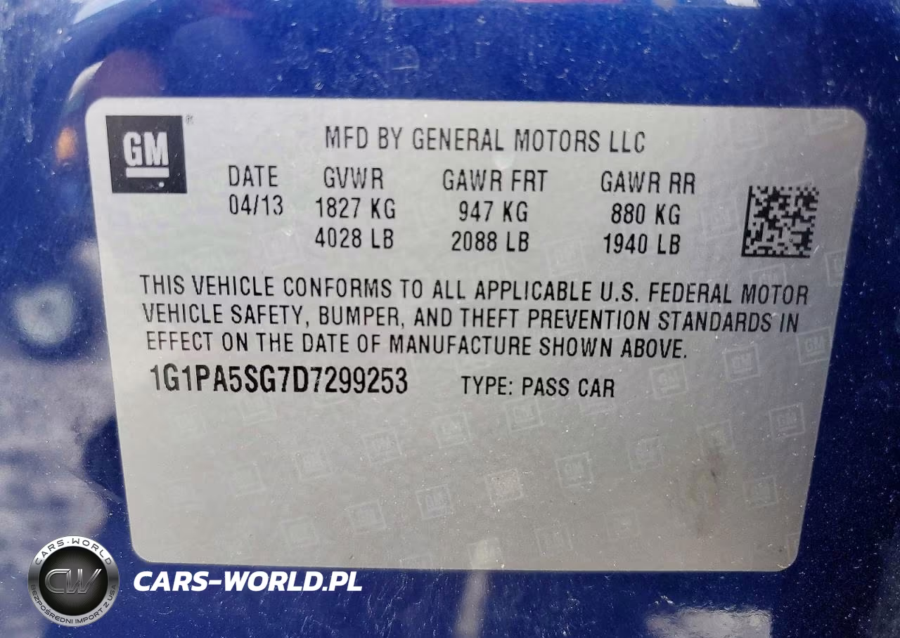 2013 Chevrolet Cruze Ls Automatic VIN:1G1PA5SG7D7299253 - 13