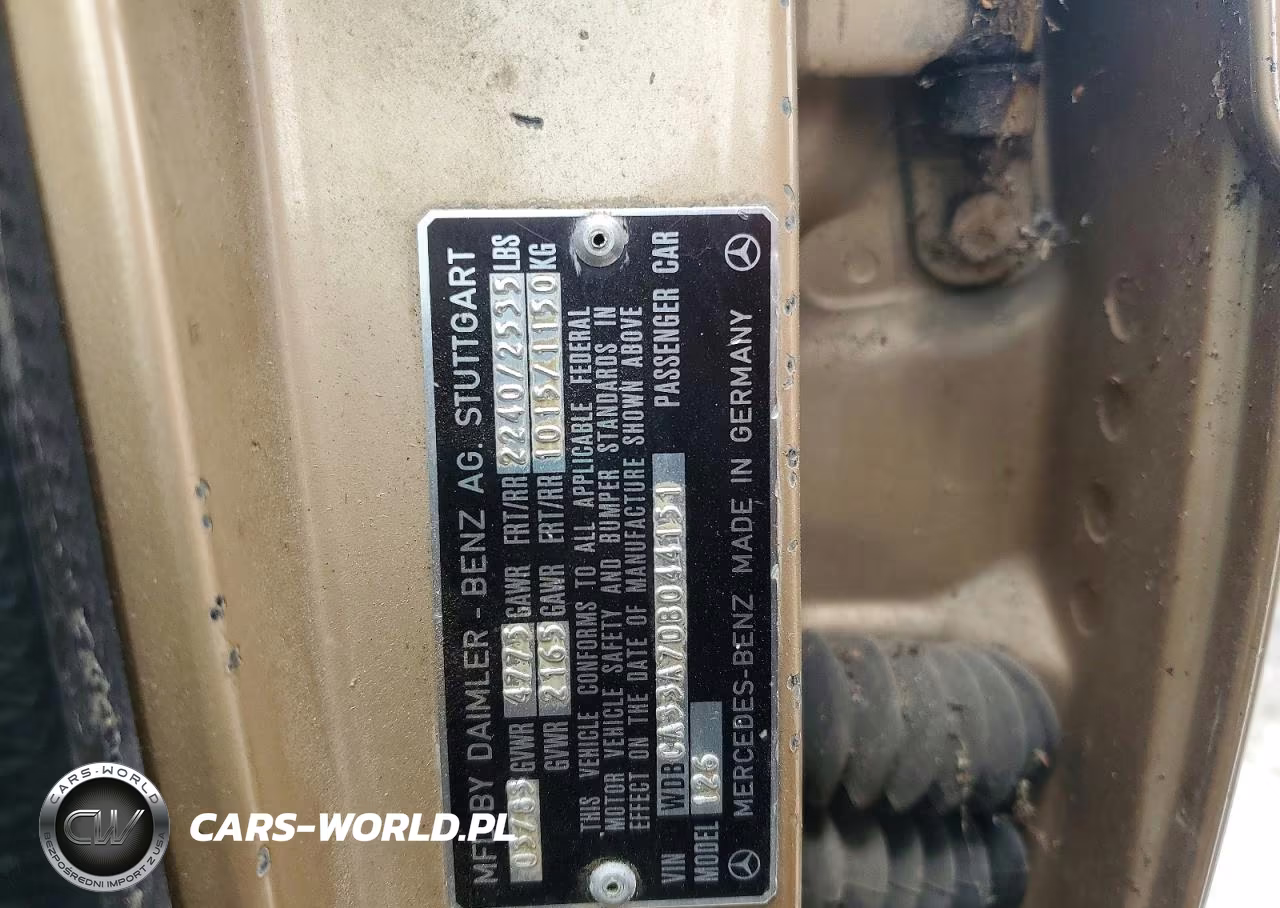 1983 Mercedes-Benz 380 Sel VIN:WDBCA33A7DB044151 - 12