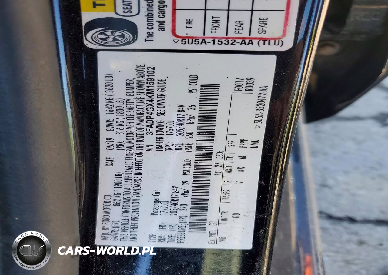 2019 Ford Fiesta St VIN:3FADP4GX4KM159102 - 13