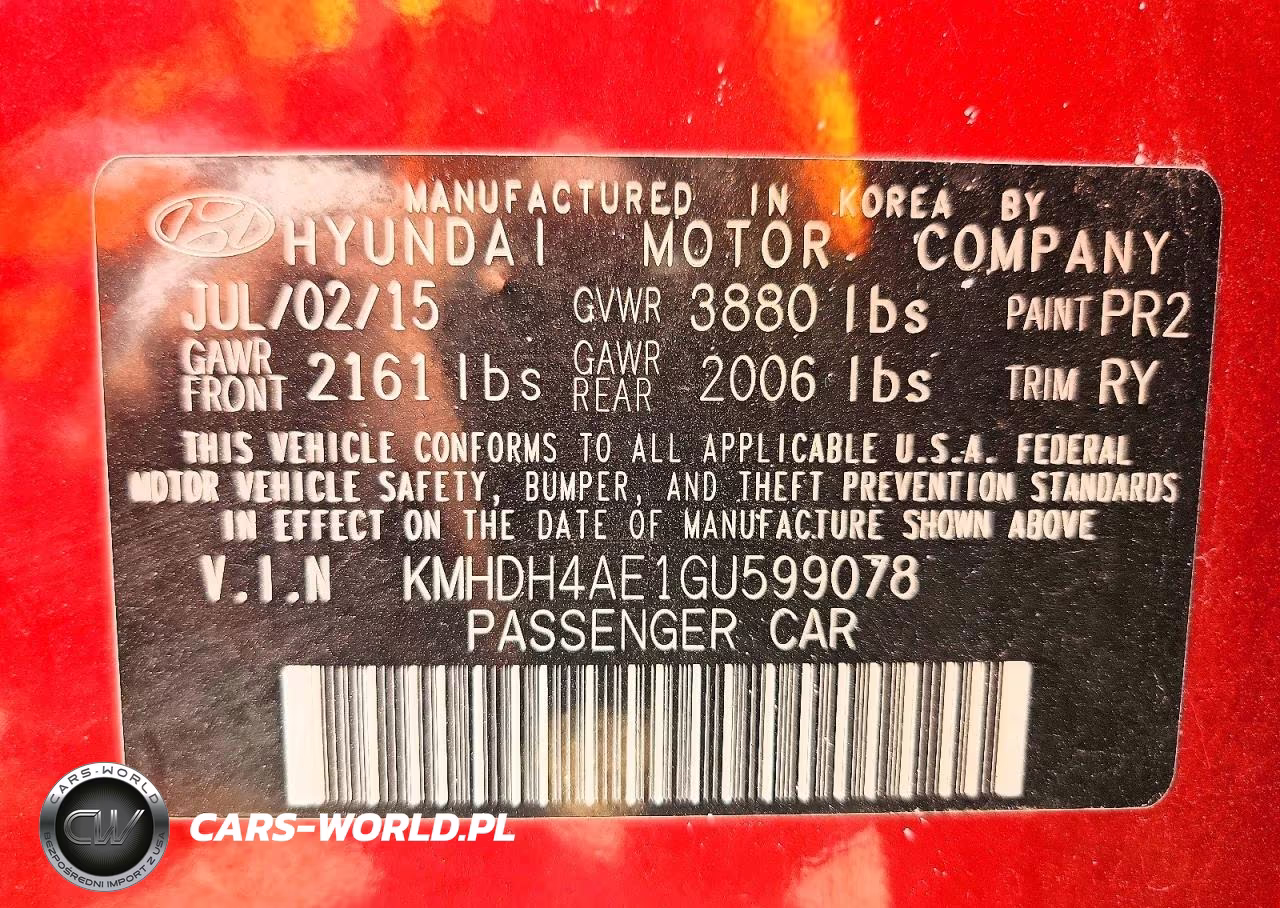 2016 Hyundai Elantra Limited VIN:KMHDH4AE1GU599078 - 13