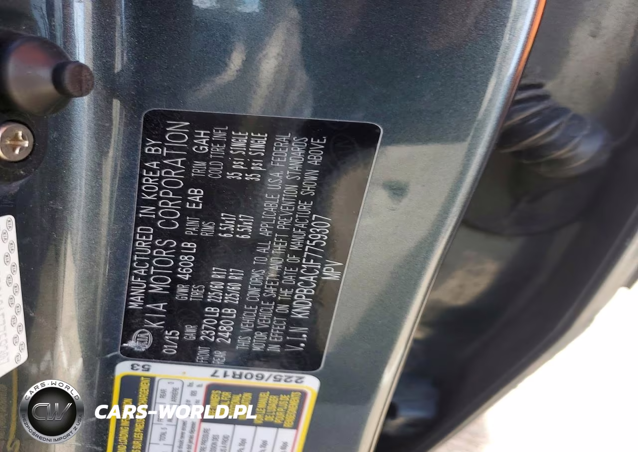 2015 Kia Sportage Lx VIN:KNDPBCAC1F7759307 - 13