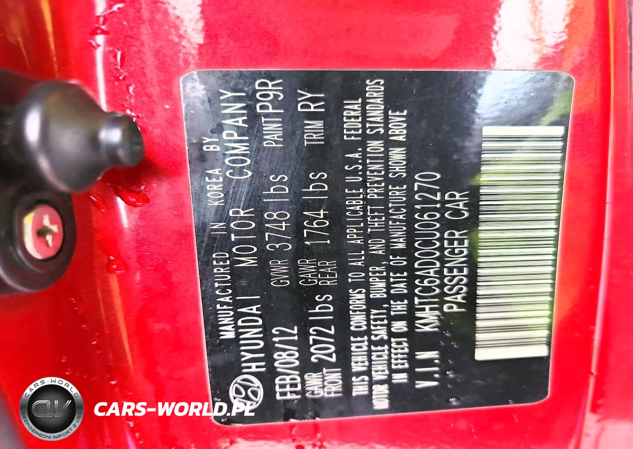 2012 Hyundai Veloster VIN:KMHTC6AD0CU061270 - 13