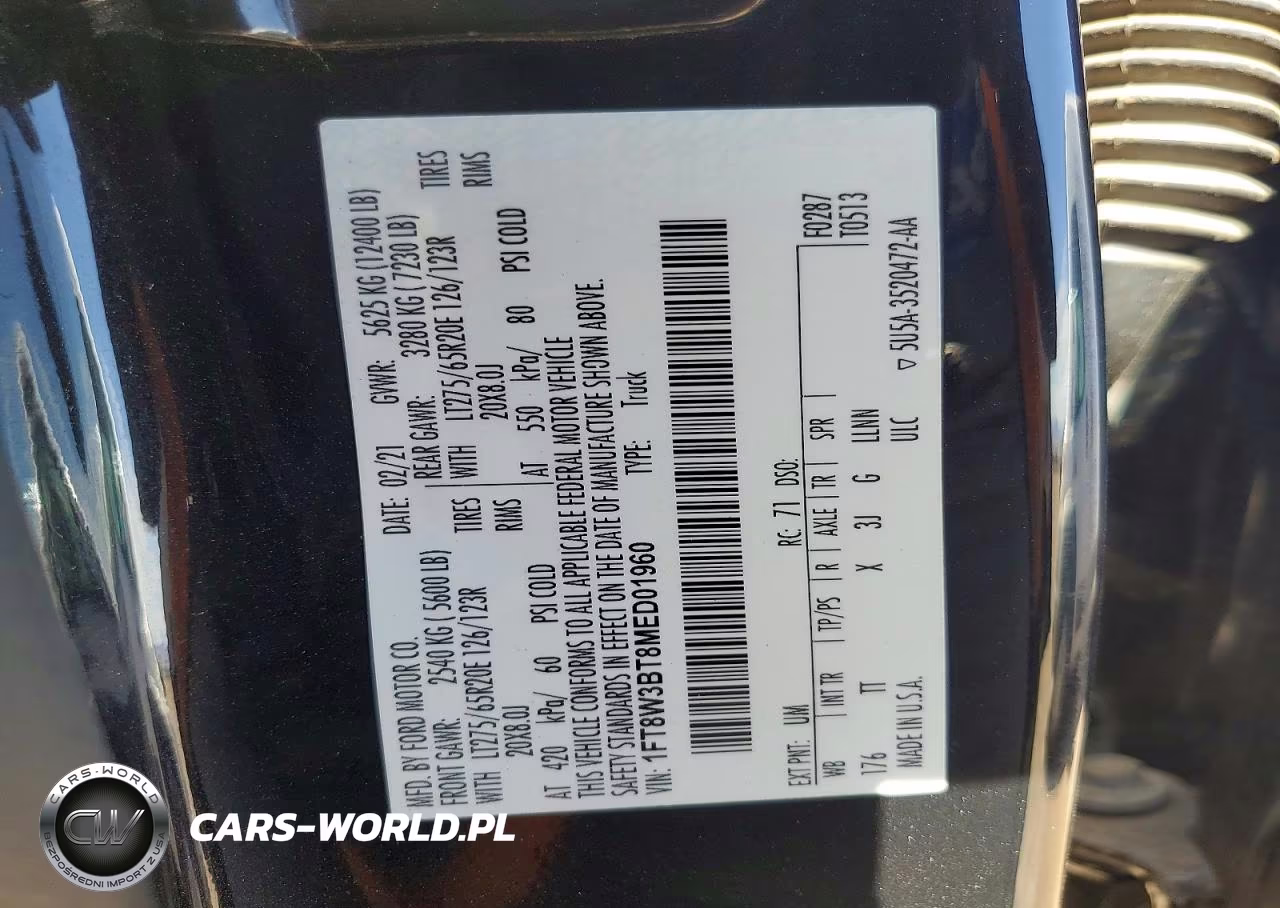 2021 Ford F350 Super Duty VIN:1FT8W3BT8MED01960 - 10