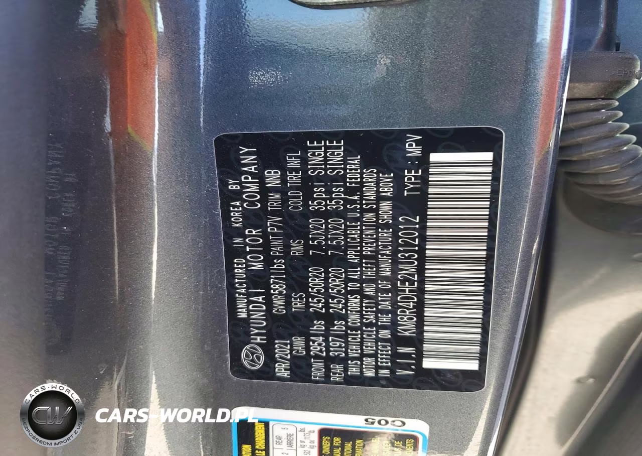 2021 Hyundai Palisade Sel VIN:KM8R4DHE2MU312012 - 12