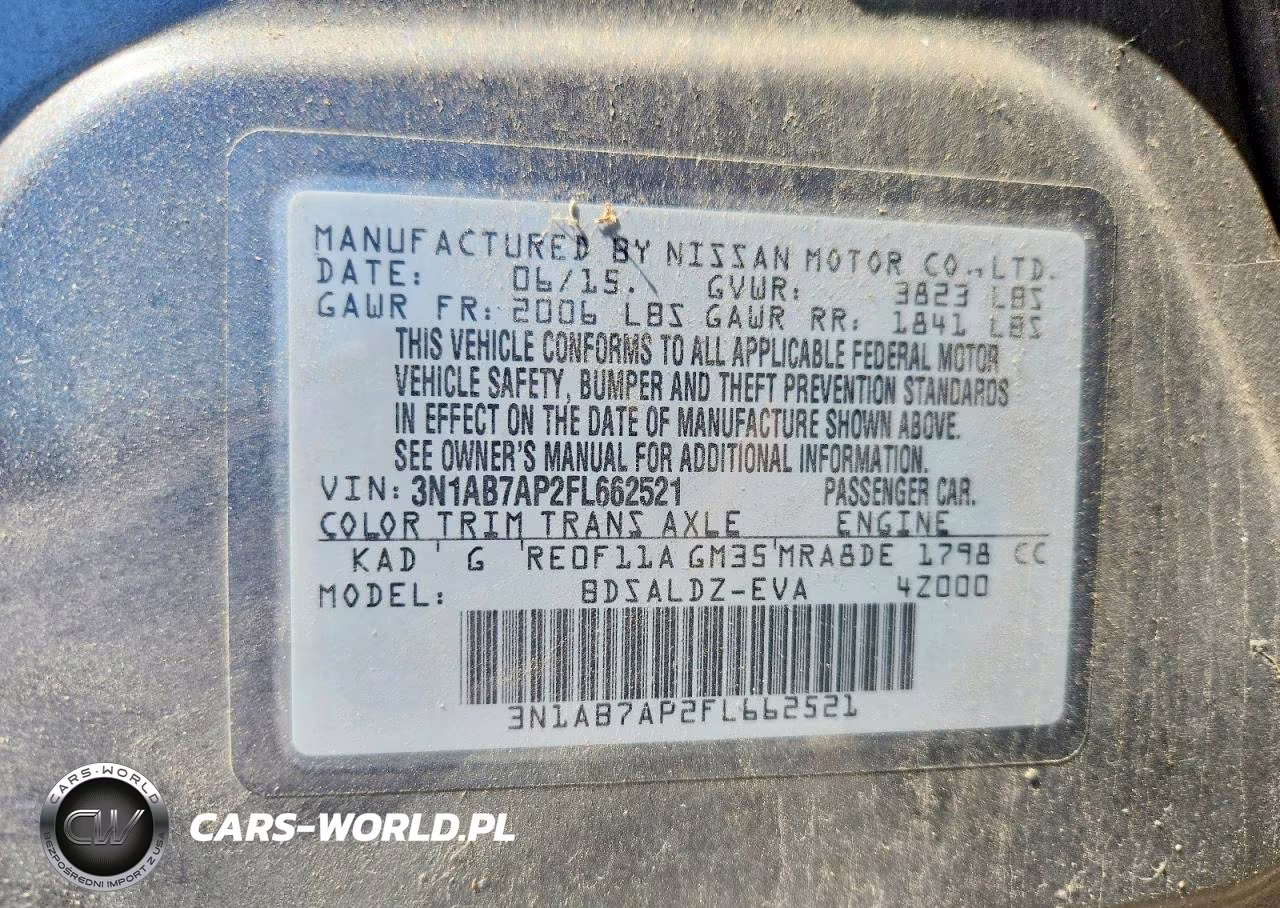 2015 Nissan Sentra Sv VIN:3N1AB7AP2FL662521 - 12