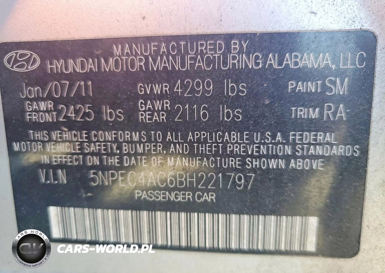2011 Hyundai Sonata Limited VIN:5NPEC4AC6BH221797 - 12